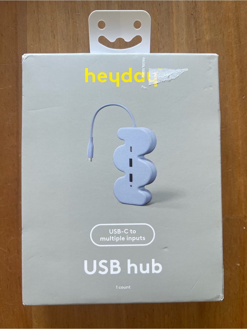 heyday USB-C Hub in Light Blue - 3-Port Convertible Design